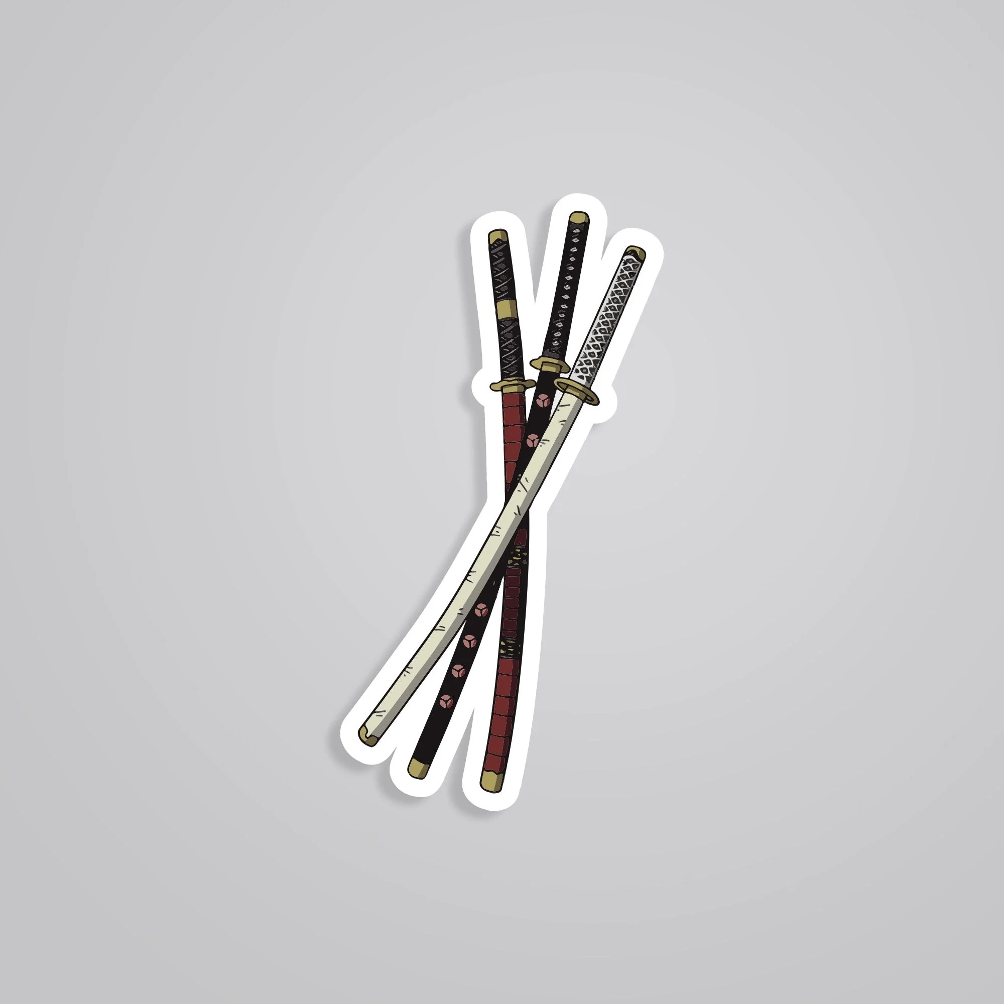 Zoros 3 Katanas Anime Stickers