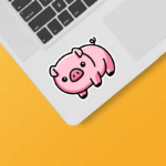 Adorable Piggy Wildlife Sticker