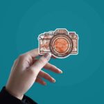 Aesthetic camera sticker