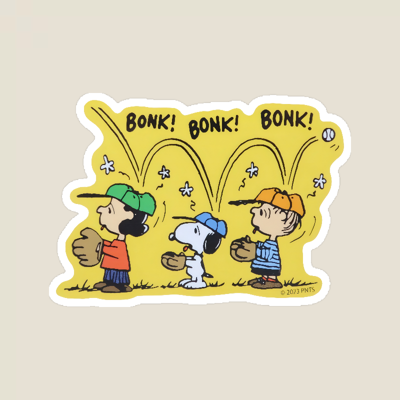 Bonk Squad Peanuts Baseball Fun Sticker