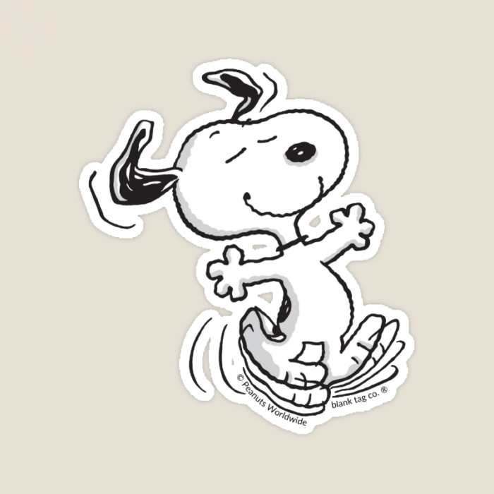 Boogie Time with Dancing Snoopy Peanuts Sticker