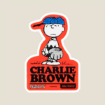 Charlie Brown Pitcher Spirit Peanuts Sticker
