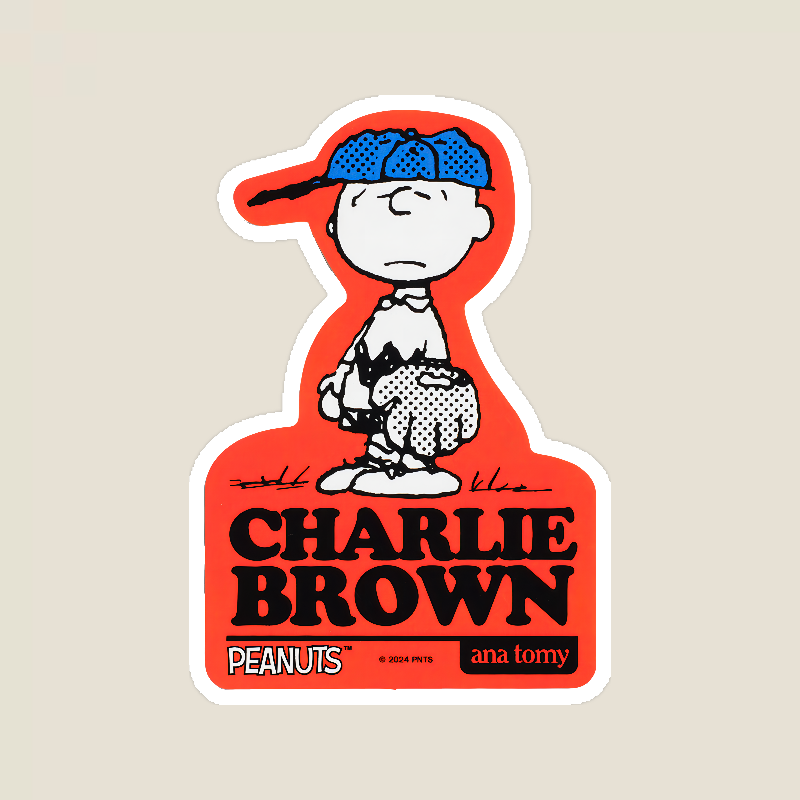 Charlie Brown Pitcher Spirit Peanuts Sticker