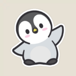 Charming Penguin Wildlife Sticker