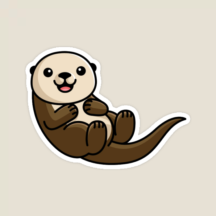 Coastal Cutie Sea Otter Charm Sticker