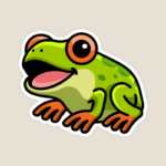 Colorful Red-Eyed Tree Frog Sticker