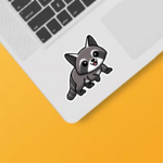 Curious Raccoon Sticker