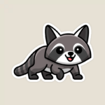 Curious Raccoon Sticker