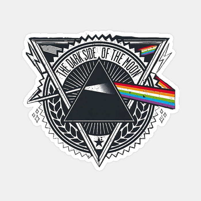 Dark Side Moon Prism Pink Floyd Tribute Sticker
