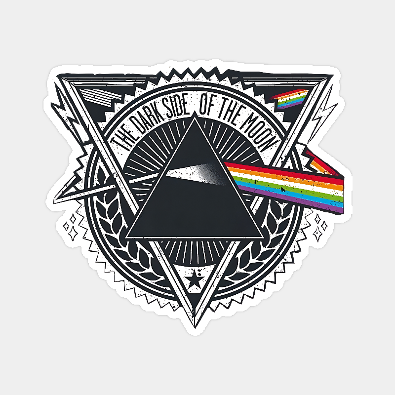 Dark Side Moon Prism Pink Floyd Tribute Sticker Dark Side Moon Prism Pink Floyd Tribute Sticker