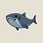 Deep Sea Hunter Shark Sticker