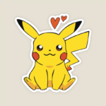 Electric Mouse Pikachu Power Sticker