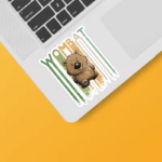 Funky Retro Style Cute Cartoon Wombat Sticker