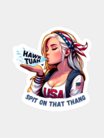 Funny Hawk Tuah Spit Sticker