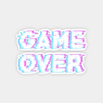 Game Over Retro Pixel Art Classic Gaming Sticker