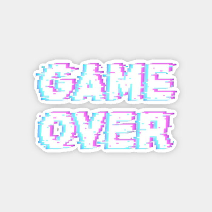 Game Over Retro Pixel Art Classic Gaming Sticker