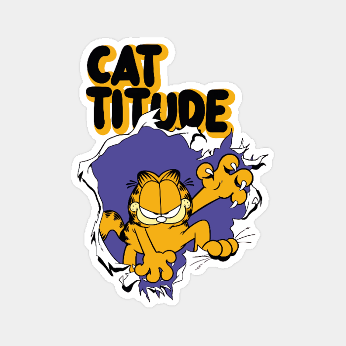 Garfield Cat Attitude Sticker