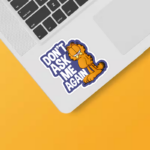 Garfield Do Not Ask Me Again Mood Activated Sticker