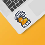 Garfield First Coffee Then Maybe Talking Sticker