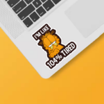 Garfield I Am Like One Hundred Four Percent Tired Sticker