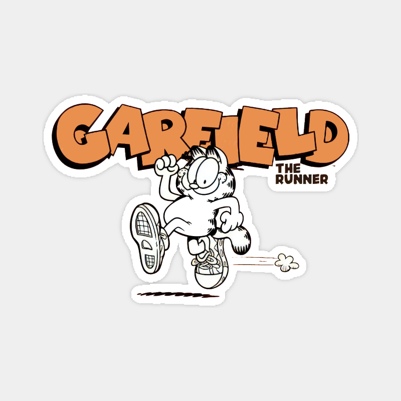 Garfield the Runner Lazy Cat on the Move Sticker