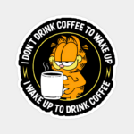 Garfield Wakes Up Only for Coffee Sticker