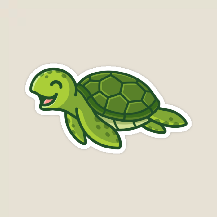 Gentle Voyager Sea Turtle Sticker