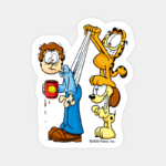 Jon Victim Garfield Odie Scheme Sticker