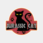 Jurassic Black Cat Prehistoric Pounce Mode Sticker