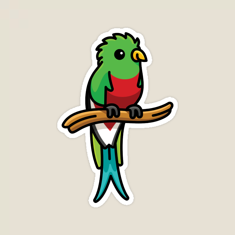 Majestic Quetzal Bird Sticker