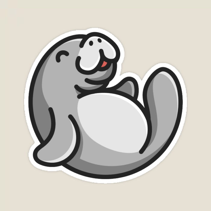 Manatee Bliss Ocean Lover Sticker