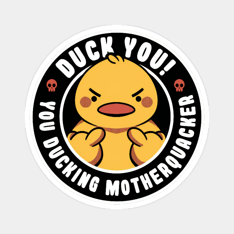 Motherquacker Mode Activated Duck with Attitude Sticker
