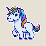 Mythical Rainbow Unicorn Sticker