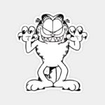 Never Trust a smiling cat Garfield Sticker