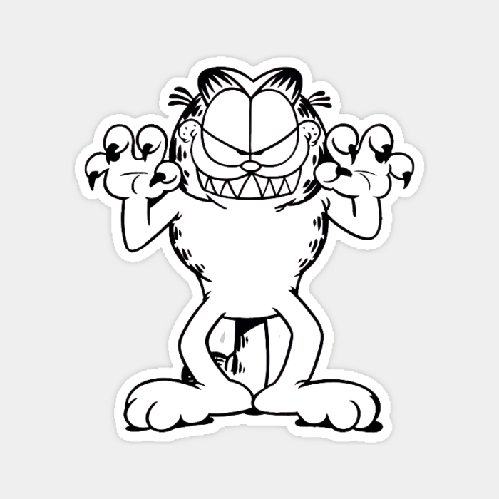 Never Trust a smiling cat Garfield Sticker