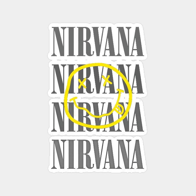 Nirvana Yellow Smiley Sticker