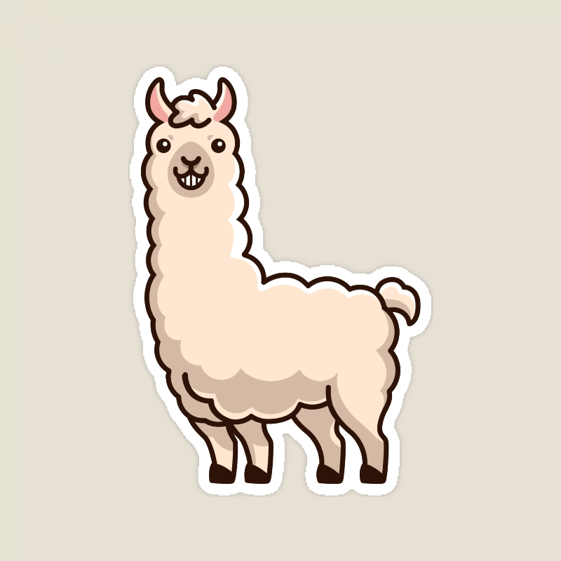 No Drama Llama Mood Sticker