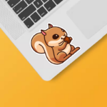 Nutty Forest Acrobat Squirrel Sticker
