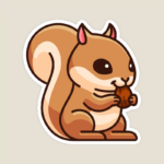Nutty Forest Acrobat Squirrel Sticker