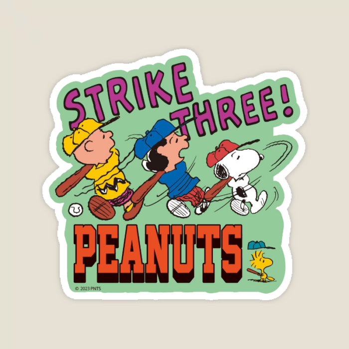 Peanuts Classic Strike Three Sticker