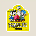 Peanuts League Classic Baseball Sticker