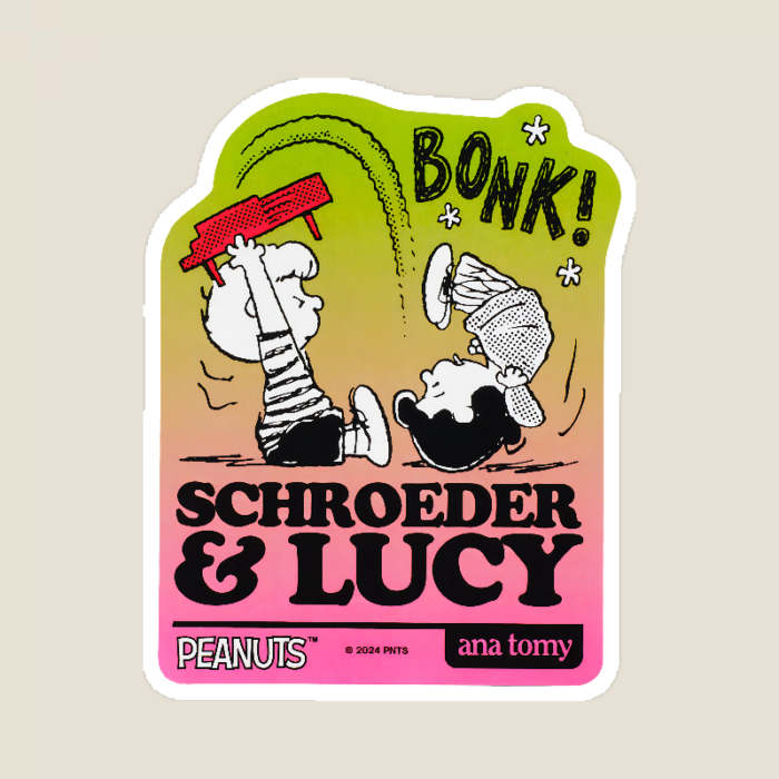 Piano Romance Peanuts Schroeder and Lucy Sticker