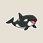 Powerful Orca Whale Marine Sticker