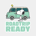Roadtrip Ready Snoopy and Woodstock Adventure Van Sticker