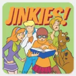 Scooby Doo And The Gang Investigate Book Square Sticker