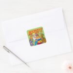 Scooby Doo And The Gang Investigate Book Square Sticker