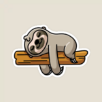 Slow Jungle Dreamer Sloth Sticker