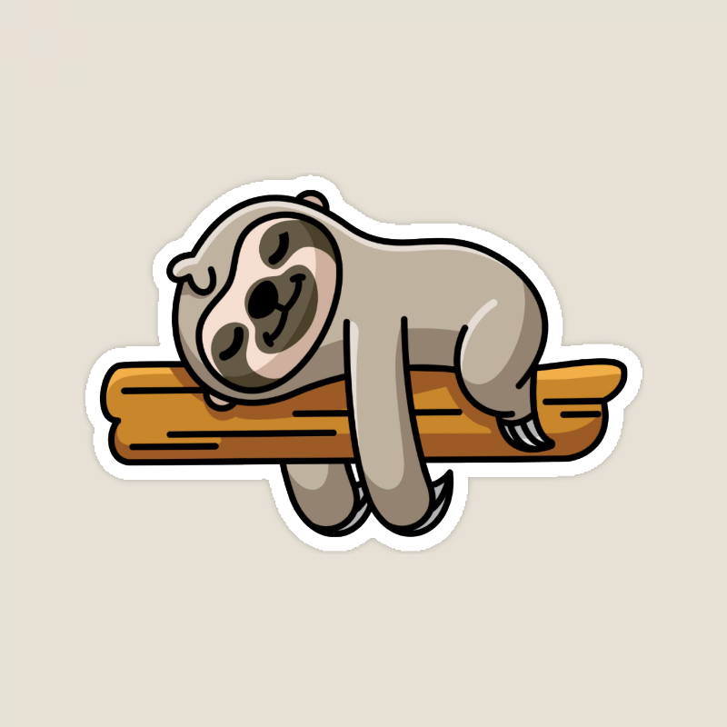 Slow Jungle Dreamer Sloth Sticker