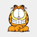 Smirking Garfield Full of Lazy Mischief Sticker