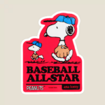Snoopy Baseball Legend Sticker